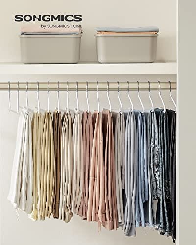 Songmics 20-pack byx hängare, metallhalsgalgar, halkfria, 38 x 13 cm, vit 2 Songmics 20-pack byx hängare, metallhalsgalgar, halkfria, 38 x 13 cm, vit - Bild 2