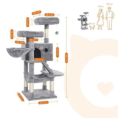 Cat Scratching Post med Mjukt Omslag Gråblått 5 Cat Scratching Post med Mjukt Omslag Gråblått - Bild 5