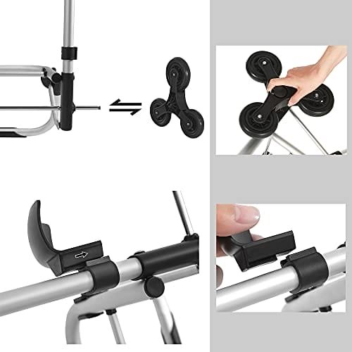 Songmics Hopfällbar kundvagn med kylfack svart 7 Songmics Hopfällbar kundvagn med kylfack svart - Bild 7