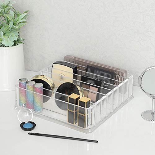 Songmics Makeup Organizer, kosmetisk förvaring, med 7 justerbara hyllor, för paletter, ögonskugga, puder, rouges, sminkbord, akryl, transparent JMU02TP 4 Songmics Makeup Organizer, kosmetisk förvaring, med 7 justerbara hyllor, för paletter, ögonskugga, puder, rouges, sminkbord, akryl, transparent JMU02TP - Bild 4