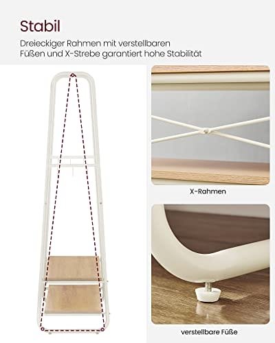 Vasagle Industrial Pipe Klädställ, Ek och Cream 7 Vasagle Industrial Pipe Klädställ, Ek och Cream - Bild 7