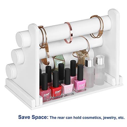 Songmics 3-bar armbandhållare för halsband, smycken Display Rack, White 4 Songmics 3-bar armbandhållare för halsband, smycken Display Rack, White - Bild 4