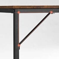 Vasagle LWD043B01 Tunt kontorsskrivbord 140 x 60 x 75,7 cm Studio hemmakontor Enkel montering Stål Industriell design Vintage Brun/Svart 4 Vasagle LWD043B01 Tunt kontorsskrivbord 140 x 60 x 75,7 cm Studio hemmakontor Enkel montering Stål Industriell design Vintage Brun/Svart - Bild 4