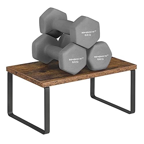 Songmics kryddhyllor, set med 2, kökshyllor, utbyggbar köksarrangör, stapelbar, metall och spånskiva, hyllinsats, för köksskåp, kök, vintage brun-svart KCS020x01 4 Songmics kryddhyllor, set med 2, kökshyllor, utbyggbar köksarrangör, stapelbar, metall och spånskiva, hyllinsats, för köksskåp, kök, vintage brun-svart KCS020x01 - Bild 4