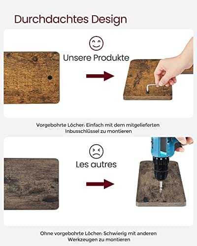 Vasagle L-formad hörnhylla, vägghylla - Rustik brun 5 Vasagle L-formad hörnhylla, vägghylla - Rustik brun - Bild 5