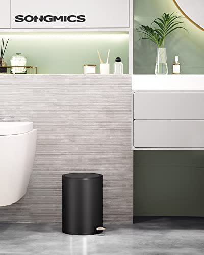 Songmics Badrumskorg, 3 liters toalett pedalfack, stål 2 Songmics Badrumskorg, 3 liters toalett pedalfack, stål - Bild 2