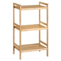Songmics 3-lagers bambu förvaringsställ för badrum kök Sovrum 45 x 31,5 x 80 cm Naturlig BCB073N01