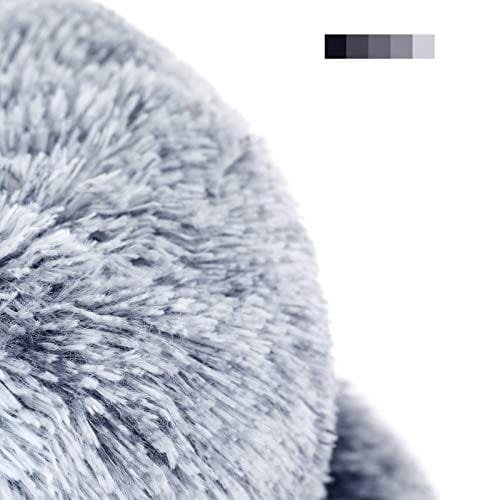 Hundsäng, Donut Kattsäng, Fluffig Lugnande Husdjurssäng med Avtagbart Tvättbart Överdrag, Mjuk Lång Plysch, 50 Cm, Grå 7 Hundsäng, Donut Kattsäng, Fluffig Lugnande Husdjurssäng med Avtagbart Tvättbart Överdrag, Mjuk Lång Plysch, 50 Cm, Grå - Bild 7