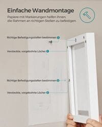 Songmics 3 bildramar, för 4x6, 5x7 tum, 6x8 tum, vit 4 Songmics 3 bildramar, för 4x6, 5x7 tum, 6x8 tum, vit - Bild 4