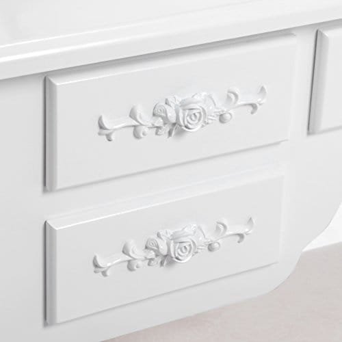 Väggfast Lyxigt 3 Speglar Sminkbordsset med Pall, 7 Lådor med 2 Avdelare Sminkbyrå 3 Väggfast Lyxigt 3 Speglar Sminkbordsset med Pall, 7 Lådor med 2 Avdelare Sminkbyrå - Bild 3