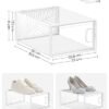 Vit skokartong för förvaring av skor, 12-pack, mått 35x30x23 cm.