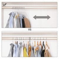 Songmics metallhängare, 20-pack halkfria klädhängare, 0,4 cm tjocka, platsbesparande, 360° vridbara krokar, för kappor, skjortor, blusar, klänningar, toppar, PVC-beläggning, vit CRI33WT20 6 Songmics metallhängare, 20-pack halkfria klädhängare, 0,4 cm tjocka, platsbesparande, 360° vridbara krokar, för kappor, skjortor, blusar, klänningar, toppar, PVC-beläggning, vit CRI33WT20 - Bild 6