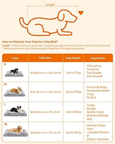 Feandrea hundsäng, hundkudde, fluffig hundmatta, lång plysch, 80x50 cm, ljusgrå 7 Feandrea hundsäng, hundkudde, fluffig hundmatta, lång plysch, 80x50 cm, ljusgrå - Bild 7