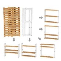 Songmics bambu badrumshylla, växter rack, naturligt och vit 6 Songmics bambu badrumshylla, växter rack, naturligt och vit - Bild 6