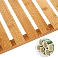 Songmics bambu förvaringshylla, 3-tier växter sko rack, naturligt och vit - Bild 6