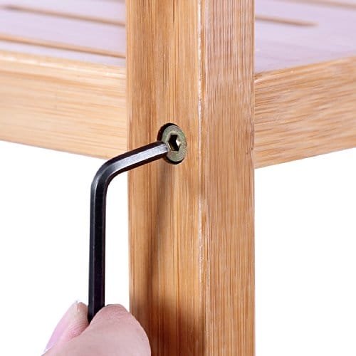 Songmics bambuhyllor för badrum/kök/skoställ, 60 x 26 x 66 cm, vardagsrummet, hallen 6 Songmics bambuhyllor för badrum/kök/skoställ, 60 x 26 x 66 cm, vardagsrummet, hallen - Bild 6