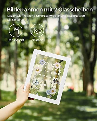 Songmics 3 bildramar, för 4x6, 5x7 tum, 6x8 tum, vit 2 Songmics 3 bildramar, för 4x6, 5x7 tum, 6x8 tum, vit - Bild 2