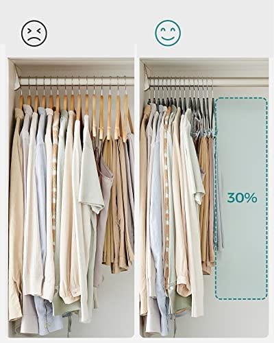 Byxhängare, Set med 12 Sammetshängare med Justerbara Klämmor, 42,5 Cm Längd, Halkfri, Platsbesparande, För Kjolar, Kappor, Klänningar, Grå 4 Byxhängare, Set med 12 Sammetshängare med Justerbara Klämmor, 42,5 Cm Längd, Halkfri, Platsbesparande, För Kjolar, Kappor, Klänningar, Grå - Bild 4