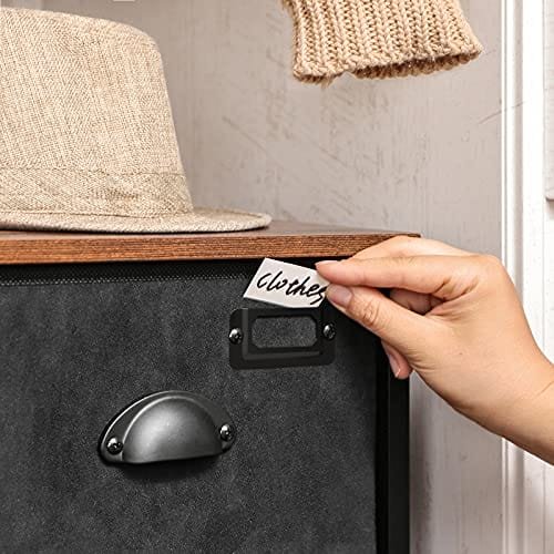 Songmics Fabric Chest of Drawers, förvaringslådor Tower, metallram, brun och svart 5 Songmics Fabric Chest of Drawers, förvaringslådor Tower, metallram, brun och svart - Bild 5