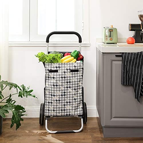 Songmics Shopping Trolley on Wheels, kundvagn, lastkapacitet 40L, 47 x 33 x 97 cm, svart 2 Songmics Shopping Trolley on Wheels, kundvagn, lastkapacitet 40L, 47 x 33 x 97 cm, svart - Bild 2