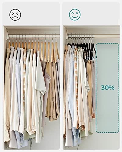 Byxhängare, Set med 12 Sammetshängare med Justerbara Klämmor, 42,5 Cm Längd, Halkfri, Platsbesparande, För Kjolar, Kappor, Klänningar, Svart 4 Byxhängare, Set med 12 Sammetshängare med Justerbara Klämmor, 42,5 Cm Längd, Halkfri, Platsbesparande, För Kjolar, Kappor, Klänningar, Svart - Bild 4