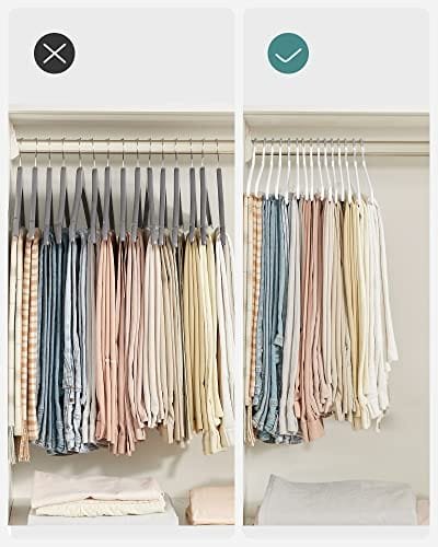 Songmics 20-pack byx hängare, metallhalsgalgar, halkfria, 38 x 13 cm, vit 6 Songmics 20-pack byx hängare, metallhalsgalgar, halkfria, 38 x 13 cm, vit - Bild 6