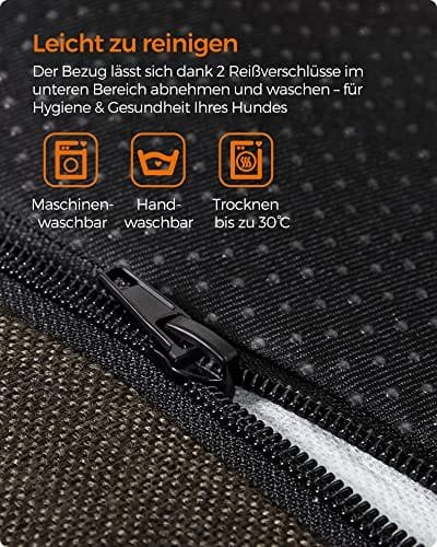 Hundsäng, Husdjurssäng, Hundsoffa med Avtagbart Tvättbart Överdrag, För Stora Hundar, 110 X 75 X 27 Cm, Brun 5 Hundsäng, Husdjurssäng, Hundsoffa med Avtagbart Tvättbart Överdrag, För Stora Hundar, 110 X 75 X 27 Cm, Brun - Bild 5