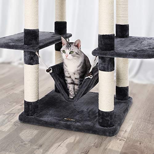 Cat Tree, Cat Condo med Hängmatta, Cat Tower, Smoke Grey 6 Cat Tree, Cat Condo med Hängmatta, Cat Tower, Smoke Grey - Bild 6