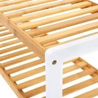 Songmics 2-lagers skoställ i bambu, förvaringshylla, 70 x 26 x 33 cm - Bild 5