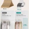Hängare för garderob, slitstark och halkfri design i plast, 50-pack.