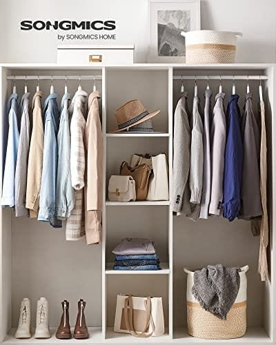 Songmics 20 gummilock hängare, fast trä utan halkhår i axelområdet, vit 2 Songmics 20 gummilock hängare, fast trä utan halkhår i axelområdet, vit - Bild 2