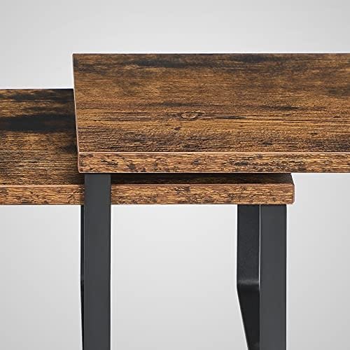 Songmics kryddhyllor, set med 2, kökshyllor, utbyggbar köksarrangör, stapelbar, metall och spånskiva, hyllinsats, för köksskåp, kök, vintage brun-svart KCS020x01 5 Songmics kryddhyllor, set med 2, kökshyllor, utbyggbar köksarrangör, stapelbar, metall och spånskiva, hyllinsats, för köksskåp, kök, vintage brun-svart KCS020x01 - Bild 5