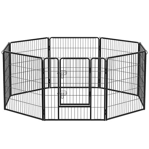 Feandrea 8-panels lekhage, bur i järn, kraftigt husdjur, 77 x 80 cm, svart 1 lekhage