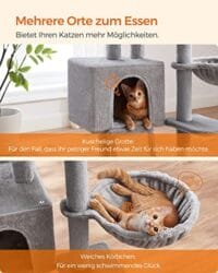 Feandrea Cat Tree 135 cm höga - multi-nivå-designen 7 Feandrea Cat Tree 135 cm höga - multi-nivå-designen - Bild 7
