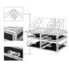 Acrylic makeup organizer with 4 transparent drawers and compartments.