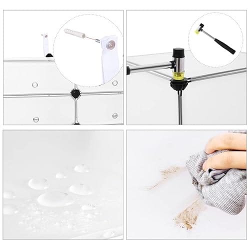 Songmics förreglade skoställ, DIY-förvaringshylla med 12 platser, 40 x 30 x 17 cm, vit 6 Songmics förreglade skoställ, DIY-förvaringshylla med 12 platser, 40 x 30 x 17 cm, vit - Bild 6