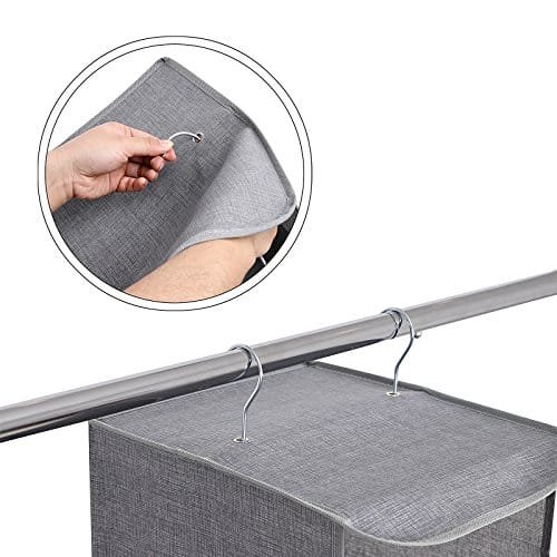 Songmics hängande förvaring med 6 hyllor Garderobsarrangör + 2 klämmor, grå 30 x 30 x 130 cm (B x DXH) RCH06G 5 Songmics hängande förvaring med 6 hyllor Garderobsarrangör + 2 klämmor, grå 30 x 30 x 130 cm (B x DXH) RCH06G - Bild 5