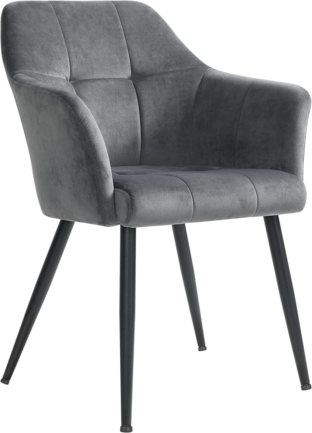 Songmics Matsalsstol, loungestol med armstöd, för matsal, kök, vardagsrum, grå 1 loungestol