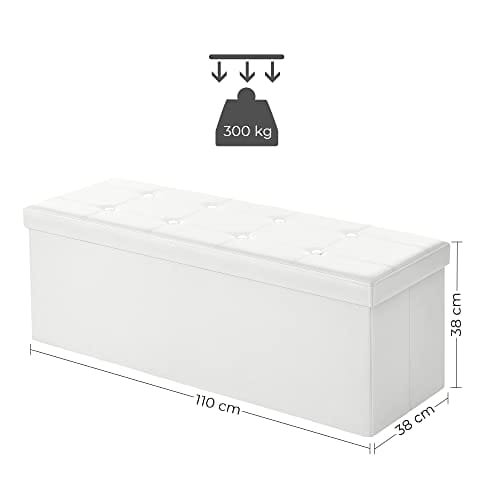 SONGMICS Faux Leather Folding Ottoman 4 SONGMICS Faux Leather Folding Ottoman - Bild 4