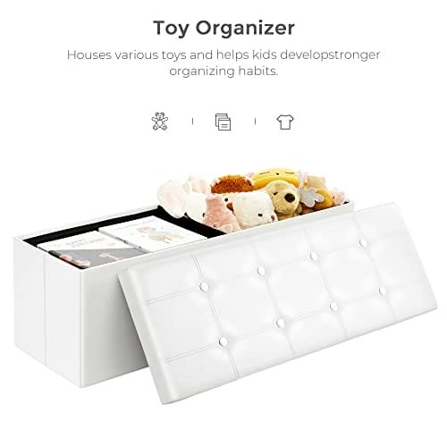 SONGMICS Faux Leather Folding Ottoman 6 SONGMICS Faux Leather Folding Ottoman - Bild 6