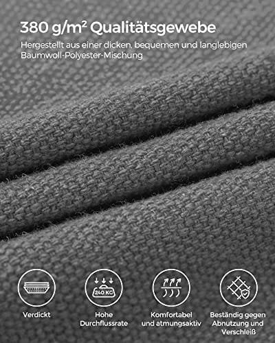 SONGMICS Hängmatta med stativ, 210 x 150 cm, med metallram, lastkapacitet 240 kg, grå 3 SONGMICS Hängmatta med stativ, 210 x 150 cm, med metallram, lastkapacitet 240 kg, grå - Bild 3