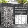 Gabion stenkorg i metall för trädgårdsdekoration och växtvägg.