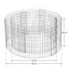 Rund metallgabion för stenar, 90x40 cm, robust och hållbar.