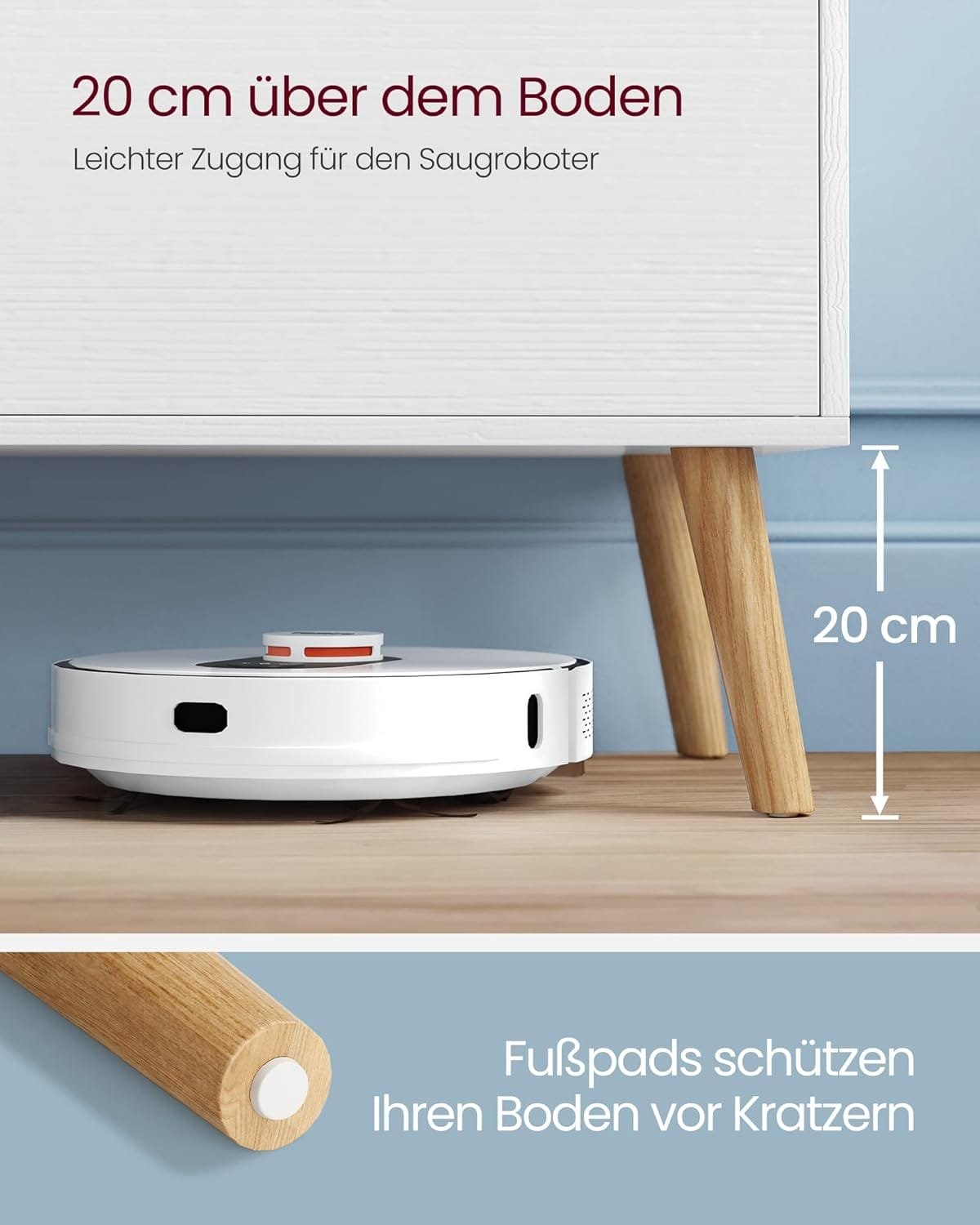 VASAGLE TV-skåp, Lowboard TV-skåp för TV upp till 55 tum 120 cm lång, vit 5 VASAGLE TV-skåp, Lowboard TV-skåp för TV upp till 55 tum 120 cm lång, vit - Bild 5