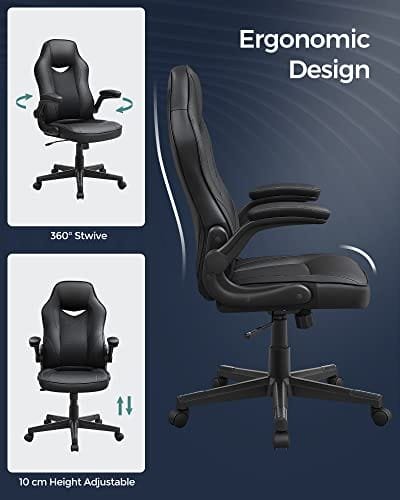 SONGMICS OBG064B01 Ergonomic Desk Computer Chair Height Adjustable up to 150kg Load Capacity PU Leather Home Office Office Black 4 SONGMICS OBG064B01 Ergonomic Desk Computer Chair Height Adjustable up to 150kg Load Capacity PU Leather Home Office Office Black - Bild 4