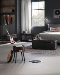 VASAGLE EKHO Collection - Bench for Entryway Bedroom, Synthetic Leather with Stitching, Ottoman Bench with Steel Frame, Living Dining Room, Mid-Century Modern, Loads 300 kg, Ink Black LOM073B51 6 VASAGLE EKHO Collection - Bench for Entryway Bedroom, Synthetic Leather with Stitching, Ottoman Bench with Steel Frame, Living Dining Room, Mid-Century Modern, Loads 300 kg, Ink Black LOM073B51 - Bild 6