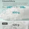 Kudde med 800 g polyesterfyllning och mjukt polyesteröverdrag.