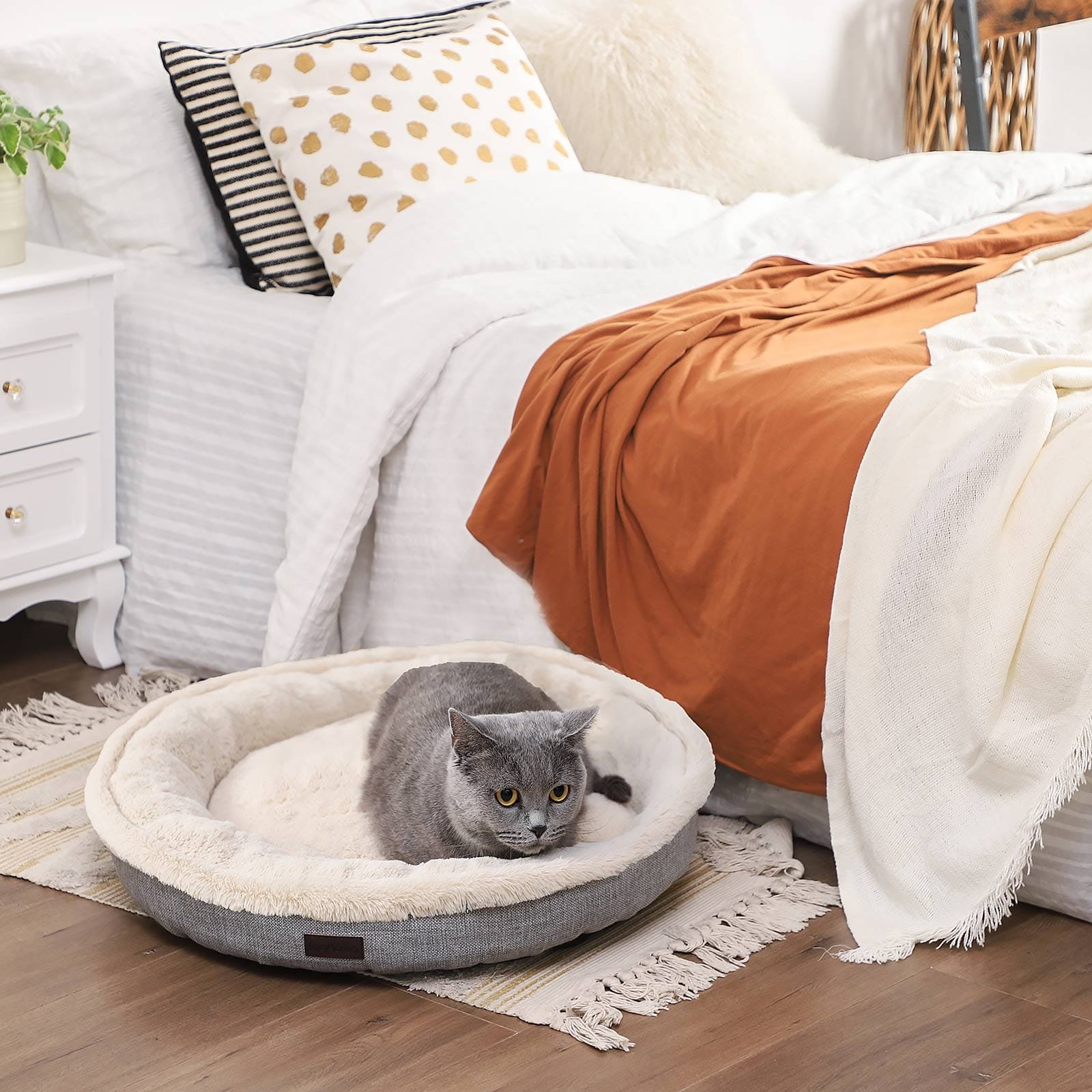 Hundsäng, Hundsoffa, Kattsäng, Munkform, Rund, 55 Cm Dia, Grå 2 Hundsäng, Hundsoffa, Kattsäng, Munkform, Rund, 55 Cm Dia, Grå - Bild 2