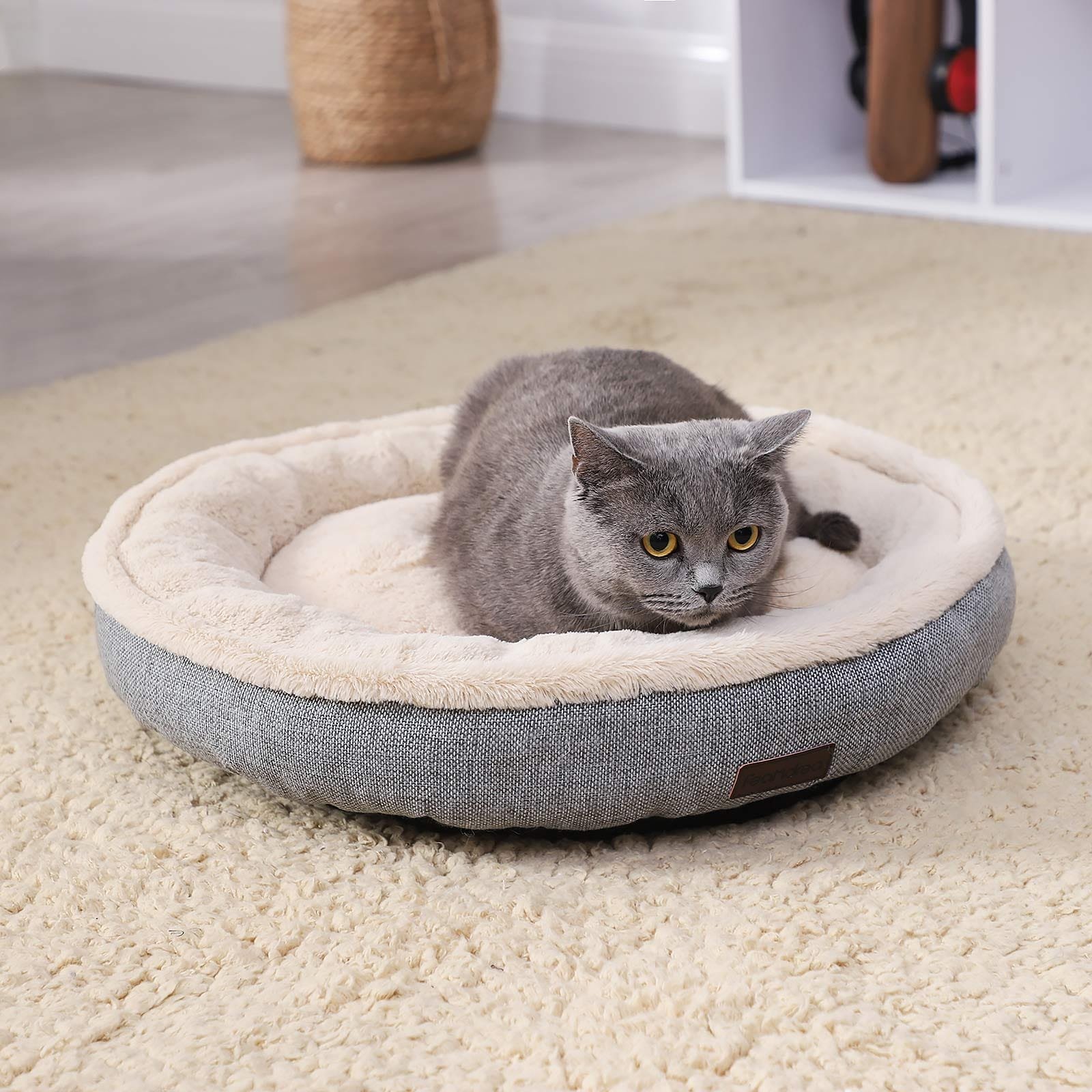 Hundsäng, Hundsoffa, Kattsäng, Munkform, Rund, 55 Cm Dia, Grå 3 Hundsäng, Hundsoffa, Kattsäng, Munkform, Rund, 55 Cm Dia, Grå - Bild 3