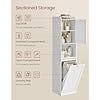 Högt Badrumsskåp med Tvättkorg, Förvaringsenhet, med Handtag, 40 X 40 X 170 Cm, Molnvit 4 Högt Badrumsskåp med Tvättkorg, Förvaringsenhet, med Handtag, 40 X 40 X 170 Cm, Molnvit - Bild 4